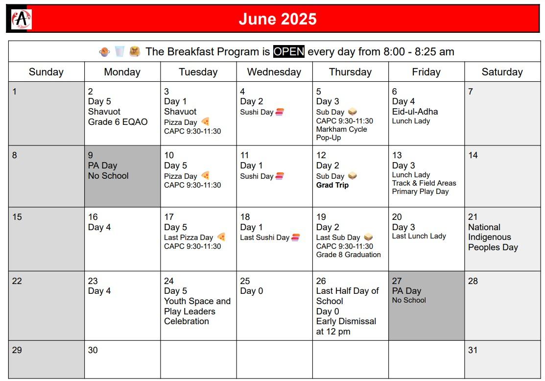 June 2025 Calendar